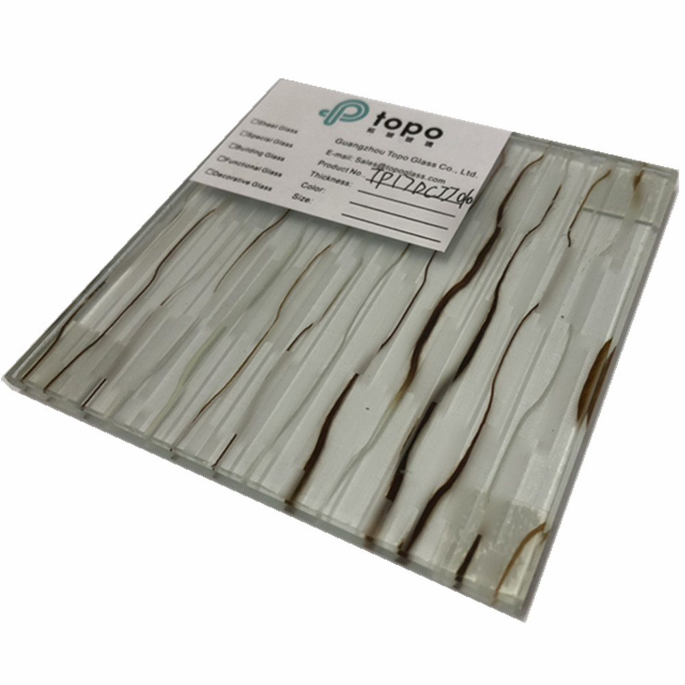 زجاج زخرفي مصفح بشبكة سلكية فائقة الوضوح