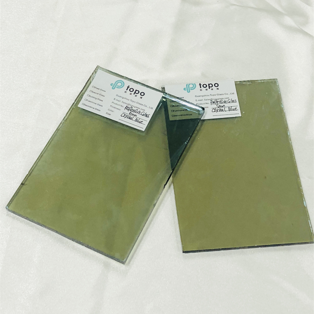 4 مللي متر 5 مللي متر 6 مللي متر 8 مللي متر 10 مللي متر 12 مللي متر زجاج عاكس مطلي باللون الأزرق الكريستالي
