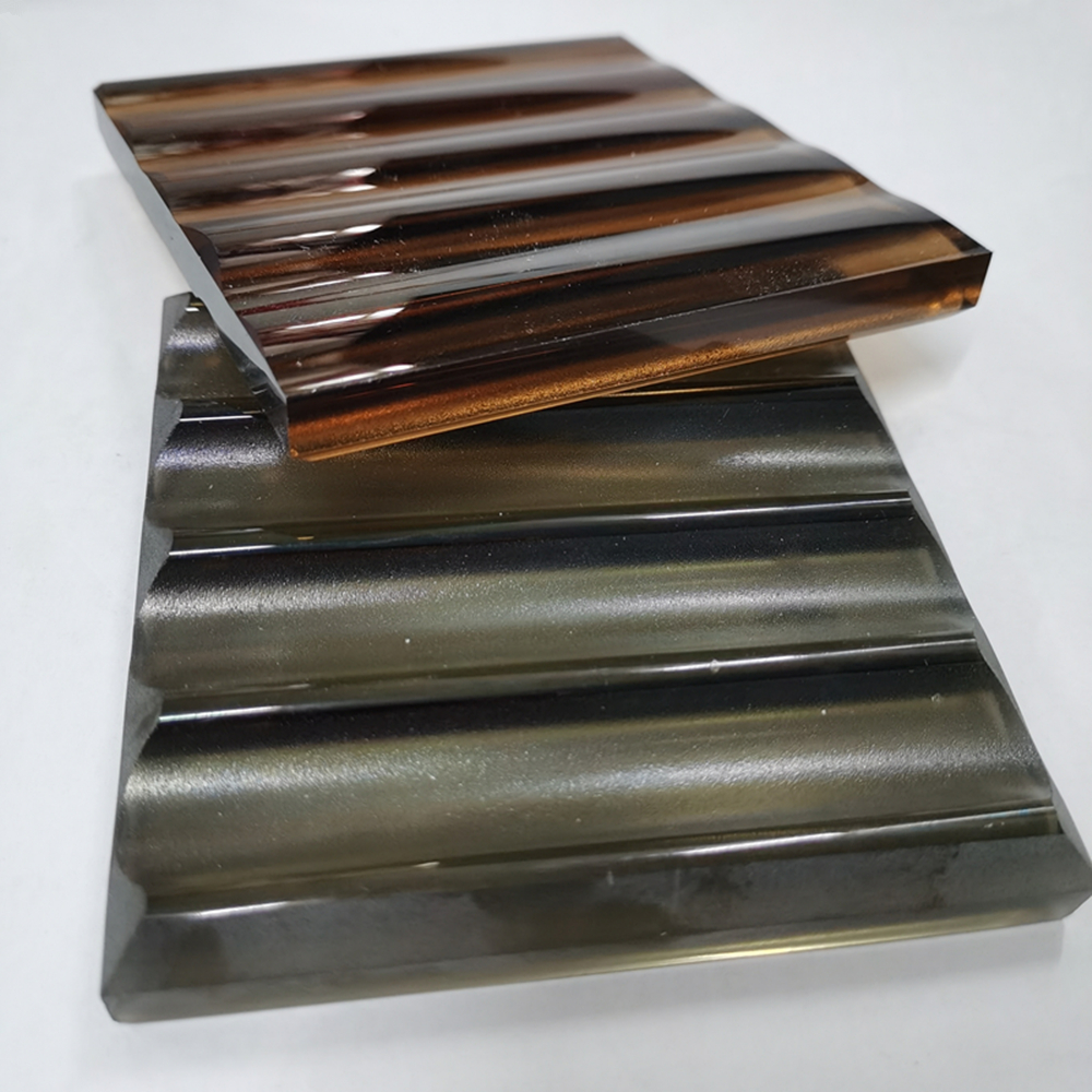 زجاج أسطواني صغير شفاف/فائق الوضوح مقاس 6 مم منقوش بالذوبان الساخن