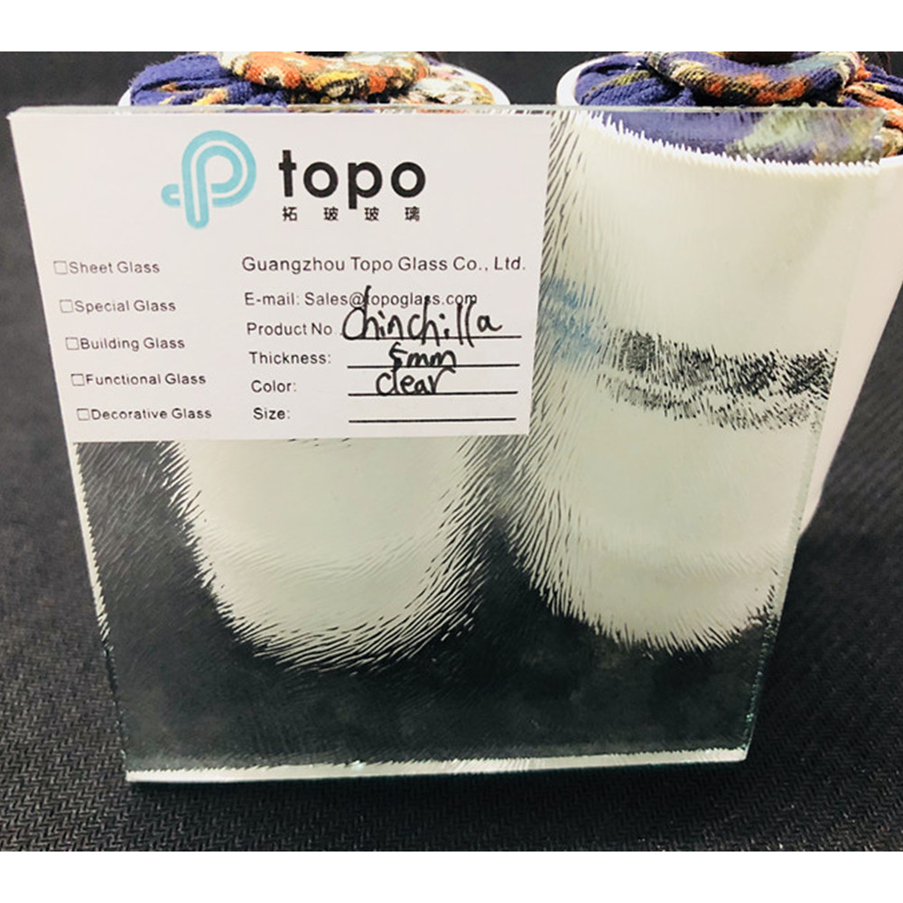 3 مم 4 مم 5 مم الزجاج الشفاف منقوشة شينشيلا