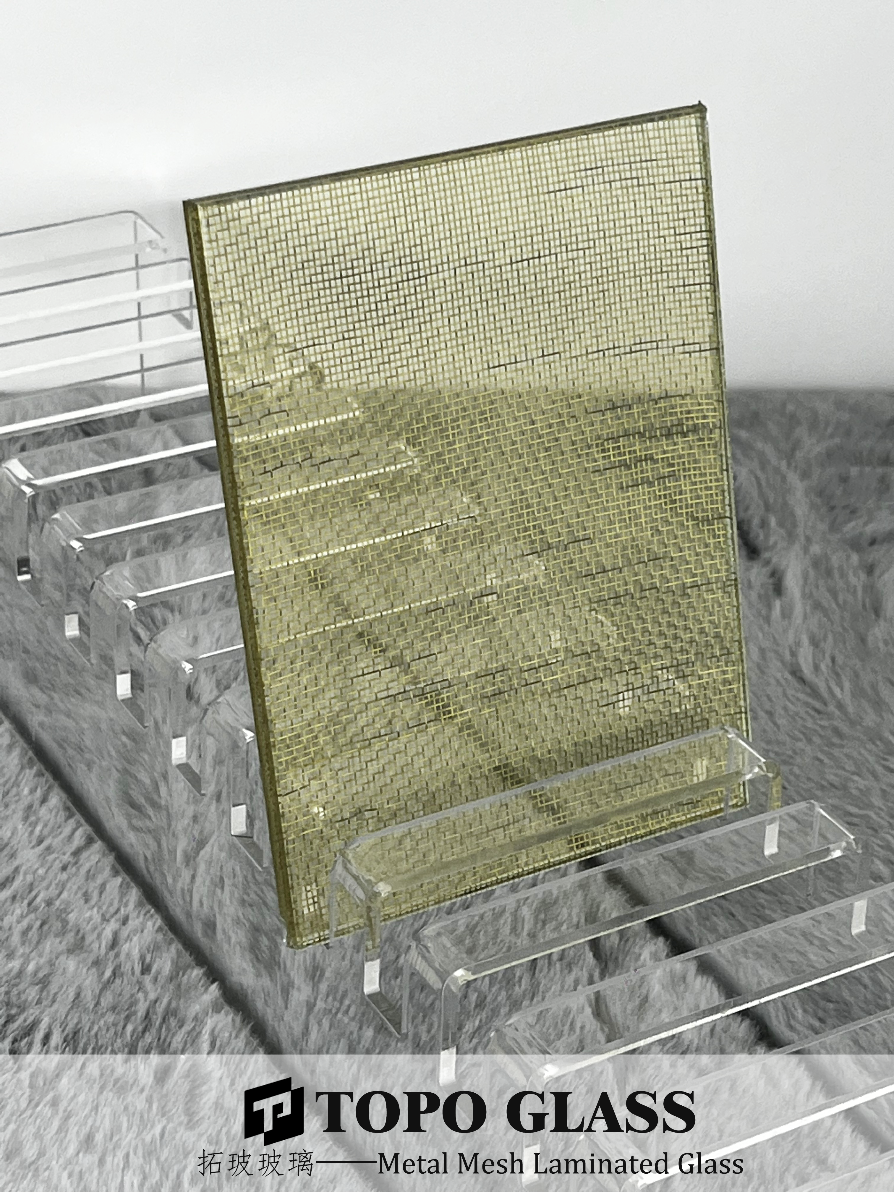 شبكة من الفولاذ المقاوم للصدأ، زجاج مصفح