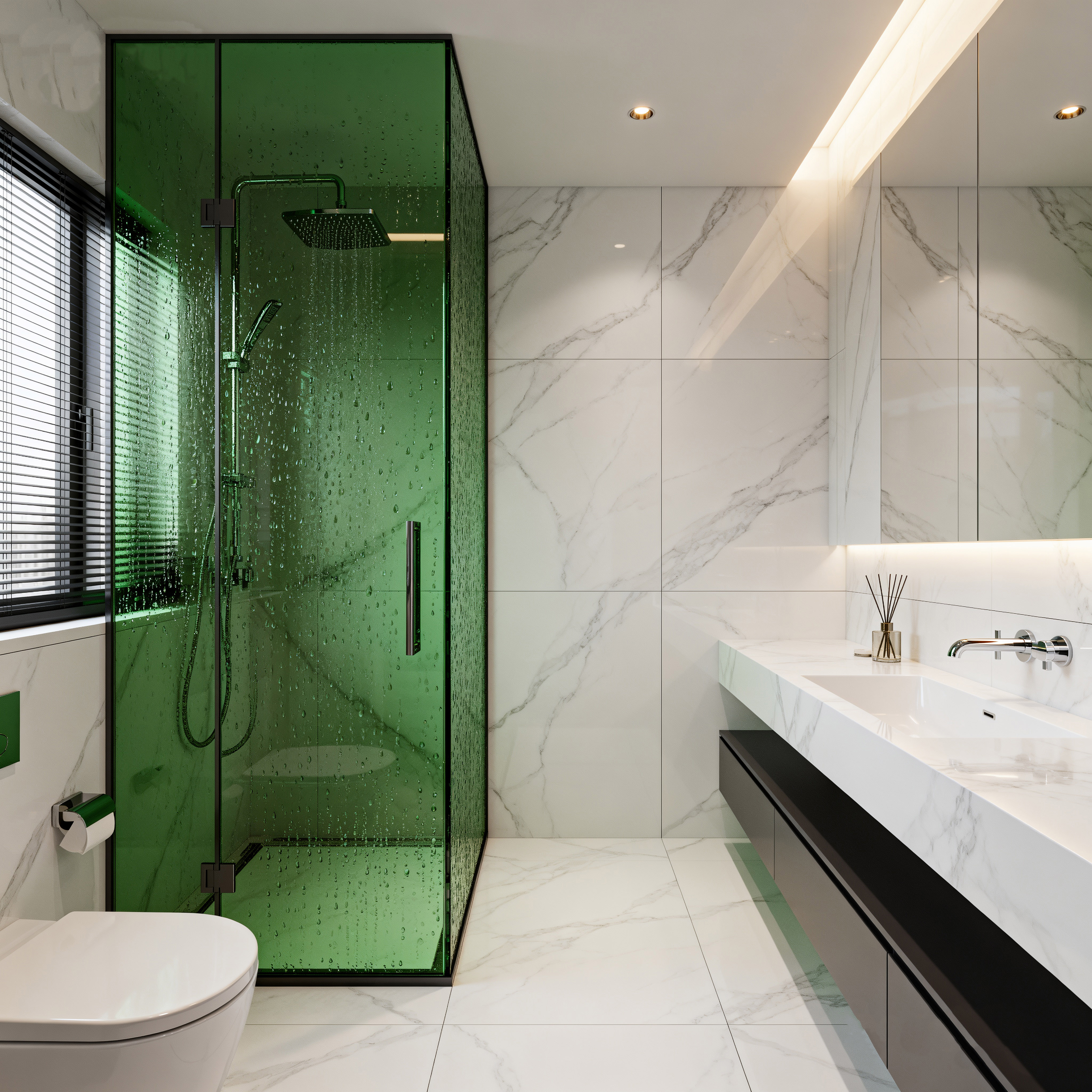 الزجاج المصقول الأخضر