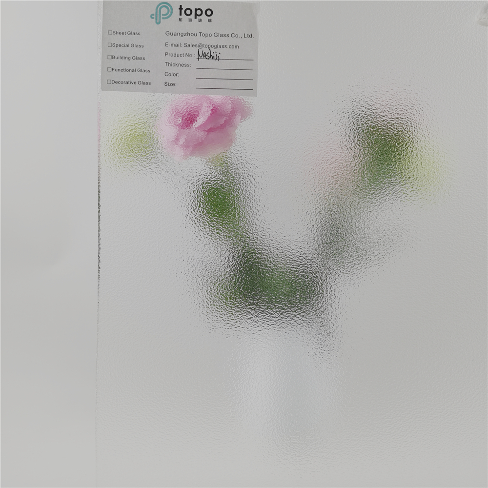 3 مم 4 مم 5 مم زجاج بنمط ناشيجي فائق الوضوح ومنخفض الحديد