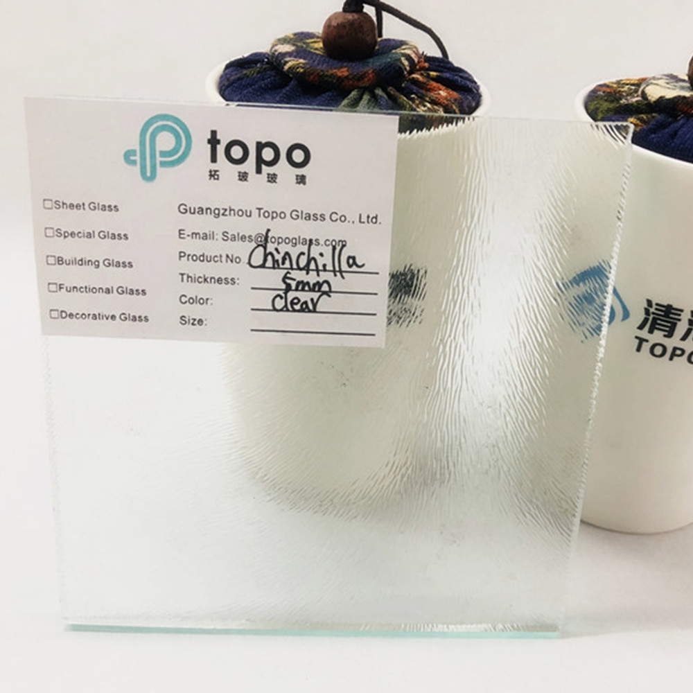 3 مم 4 مم 5 مم الزجاج الشفاف منقوشة شينشيلا