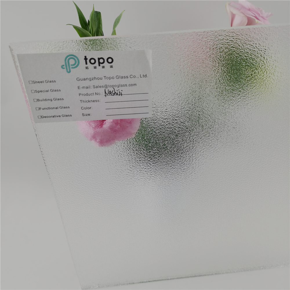 3 مم 4 مم 5 مم زجاج بنمط ناشيجي فائق الوضوح ومنخفض الحديد