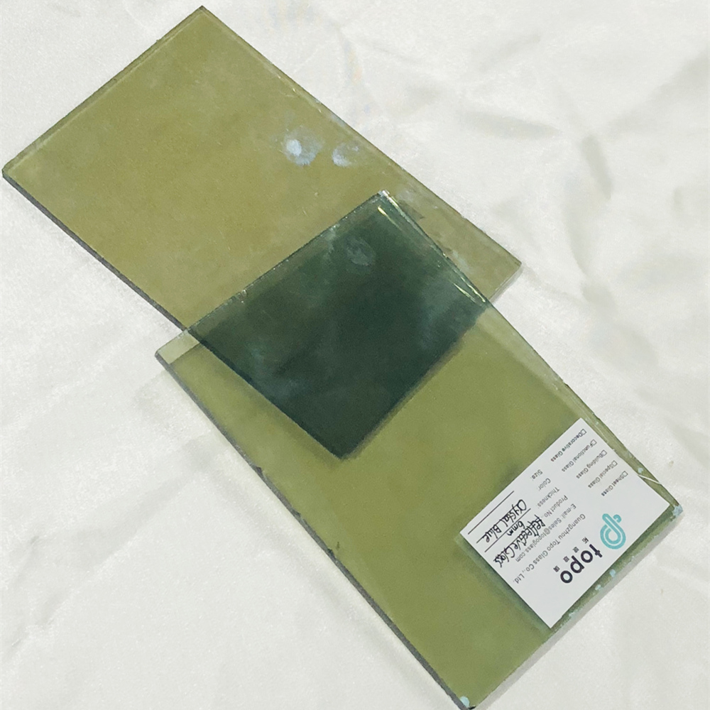 4 مللي متر 5 مللي متر 6 مللي متر 8 مللي متر 10 مللي متر 12 مللي متر زجاج عاكس مطلي باللون الأزرق الكريستالي