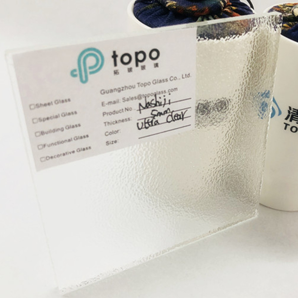 3 مم 4 مم 5 مم زجاج بنمط ناشيجي فائق الوضوح ومنخفض الحديد