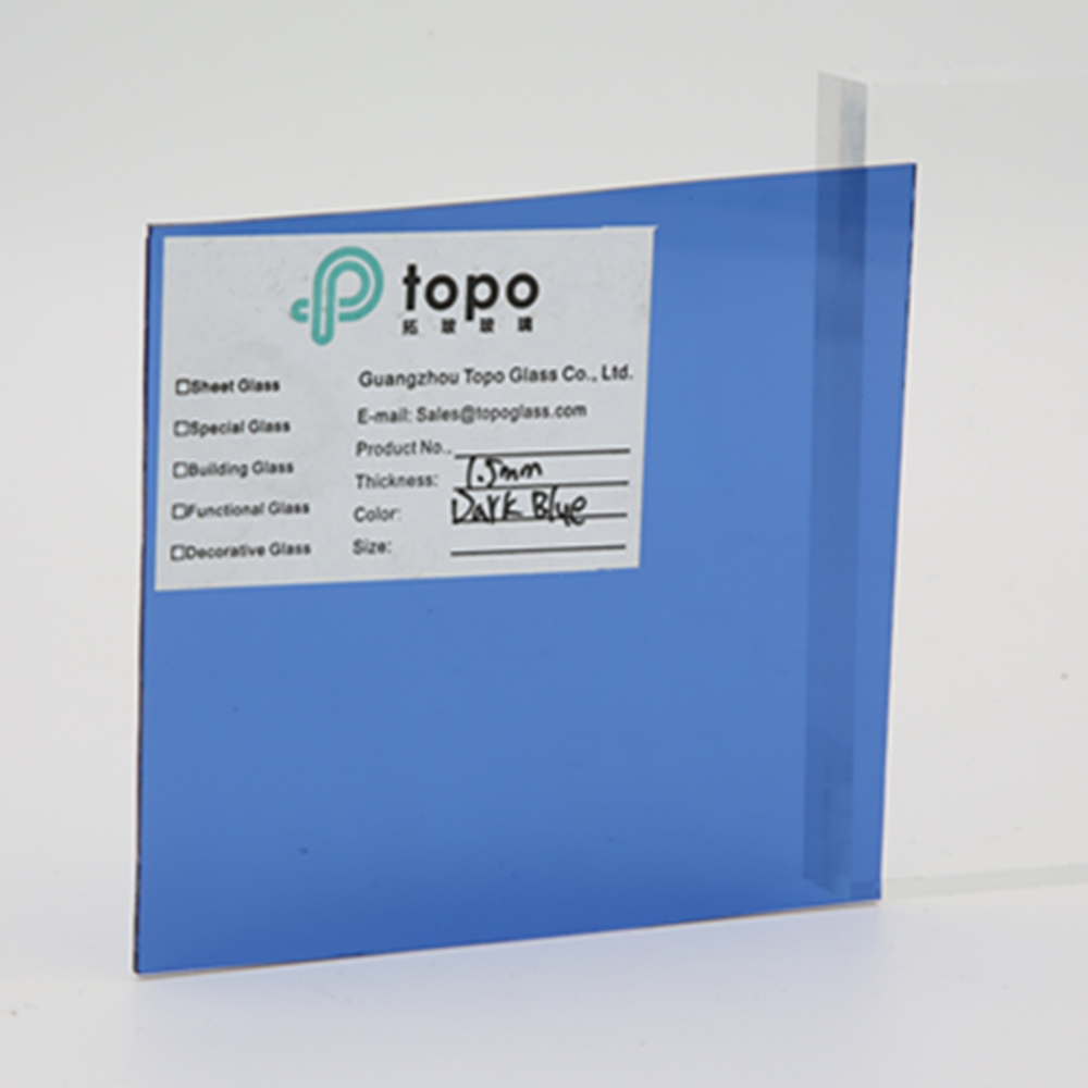 أقل من 2 مم ملون أخضر / أزرق / برونزي / أسود / وردي / رمادي صفائح زجاجية رقيقة جدًا