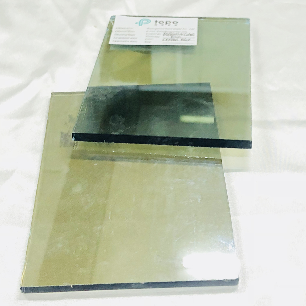 4 مللي متر 5 مللي متر 6 مللي متر 8 مللي متر 10 مللي متر 12 مللي متر زجاج عاكس مطلي باللون الأزرق الكريستالي