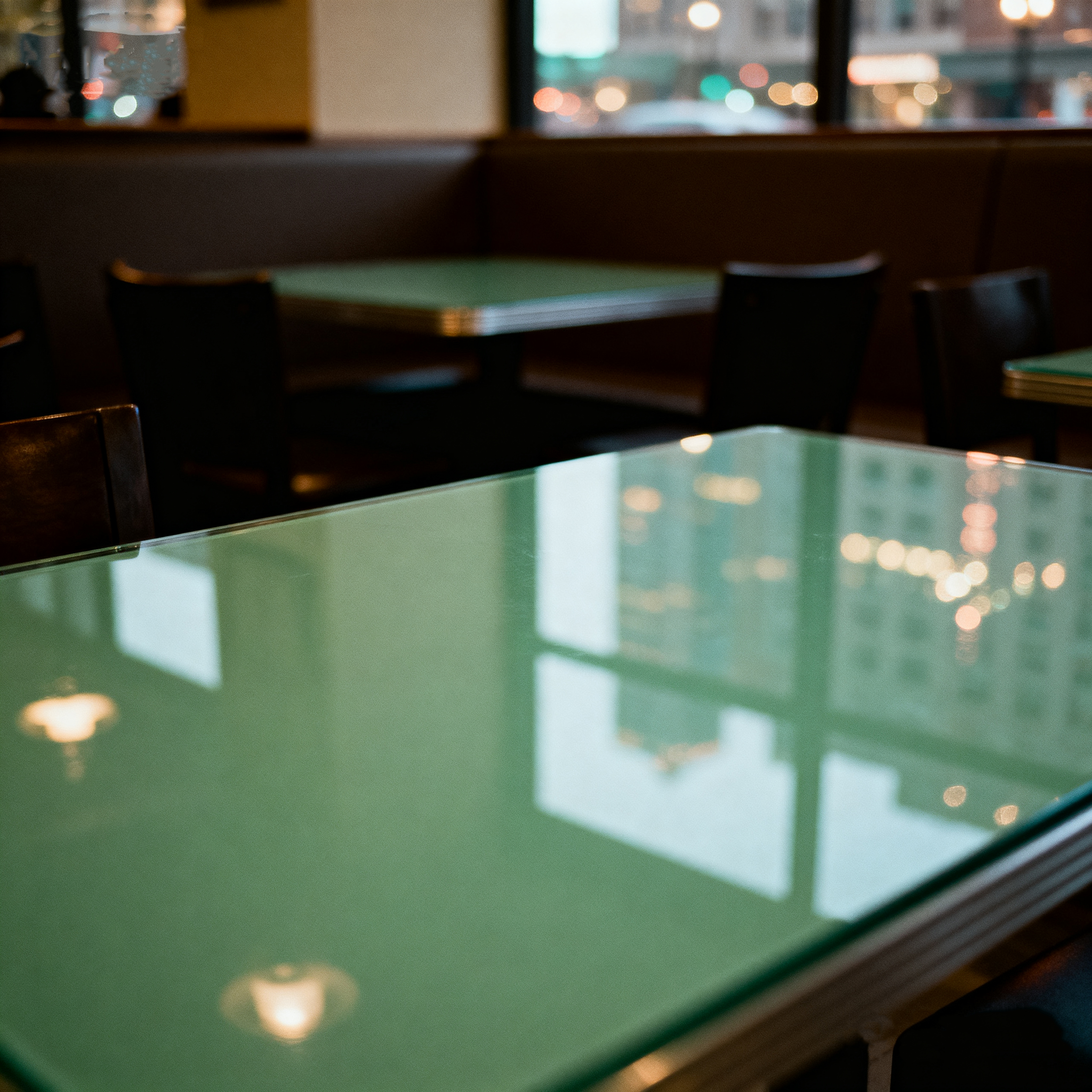 زجاج عاكس أخضر