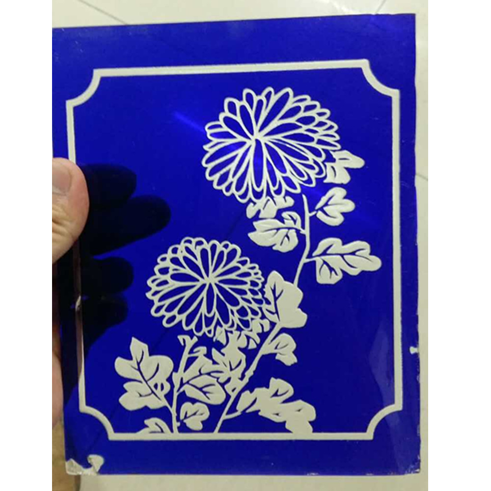 زجاج زخرفي للنافذة مقاس 400 مم × 500 مم