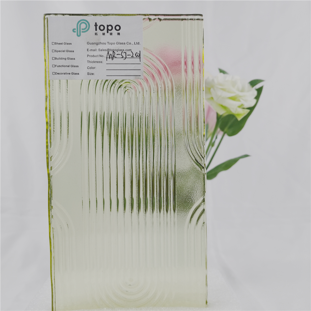 تصميم جديد 6 مم - 19 مم زجاج أصفر ذهبي منقوش على شكل فن